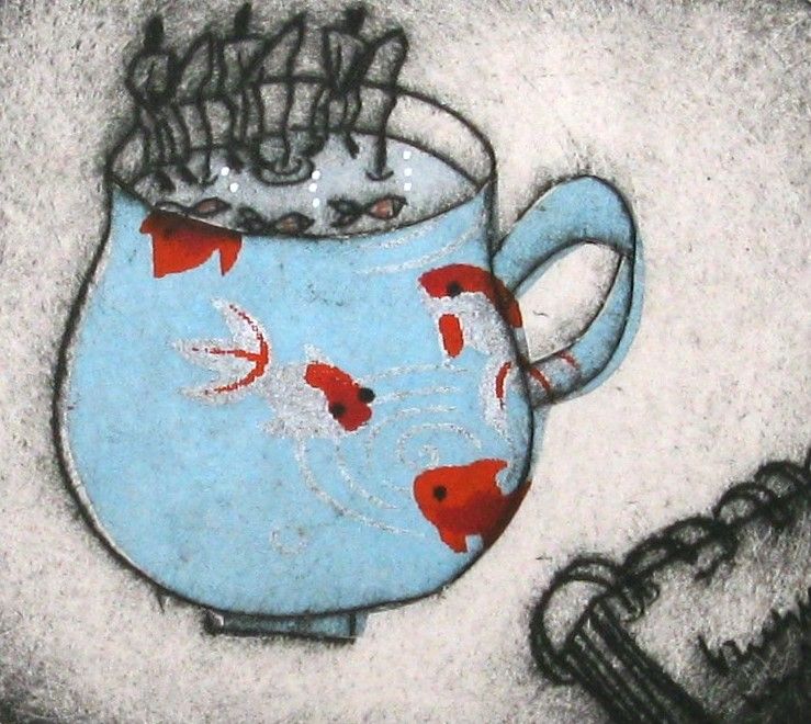 Estampe petit format réunion de travail – NAVIEILLEVILLE – 15 × 20 cm