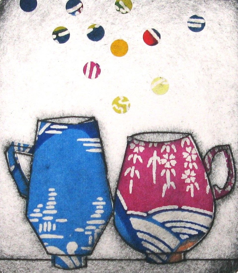 Estampe petit format tisanes du soir – NAVIEILLEVILLE – 15 × 20 cm