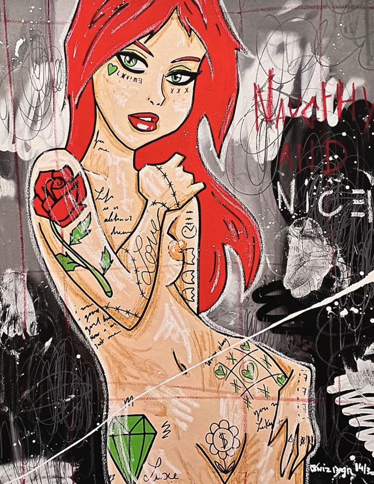 Estampe petit format NAUGHTY AND NICE – ONIZBAR – 30 × 40 cm