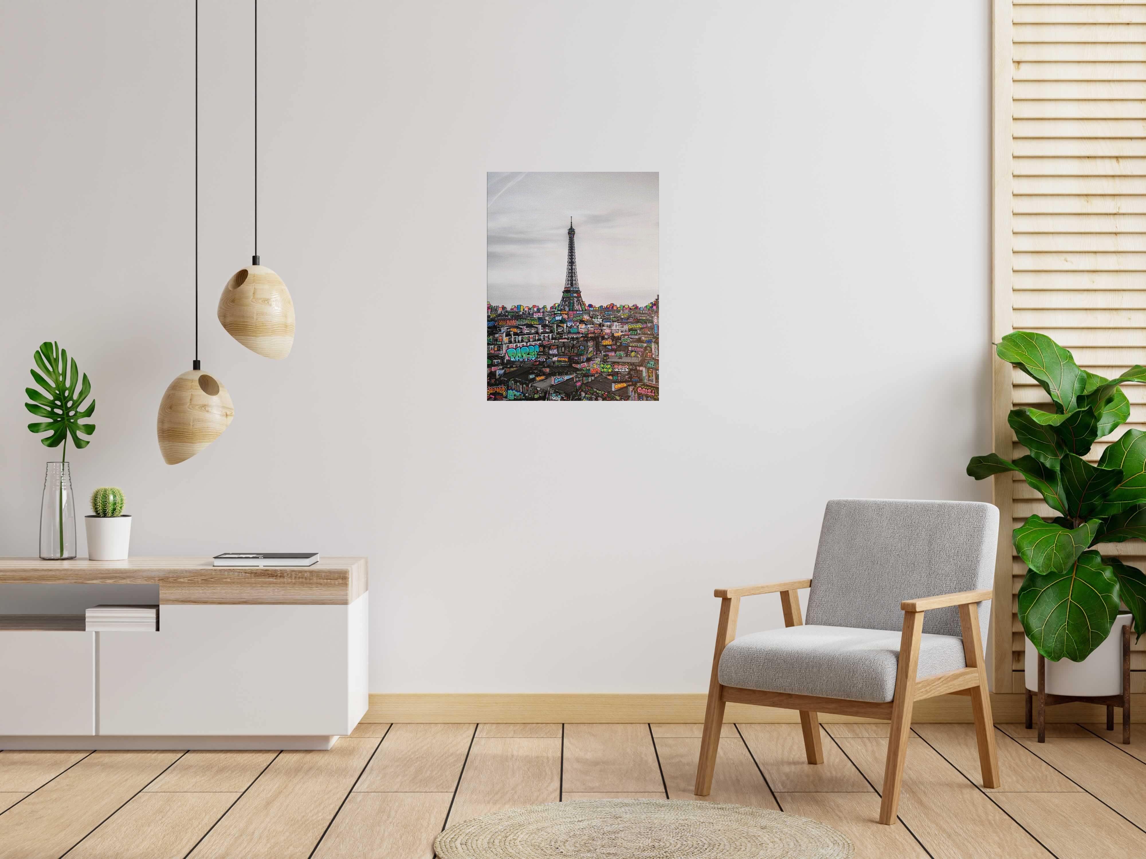 Estampe Paris French Touch de BLACH dans un intérieur – 60 × 80 cm