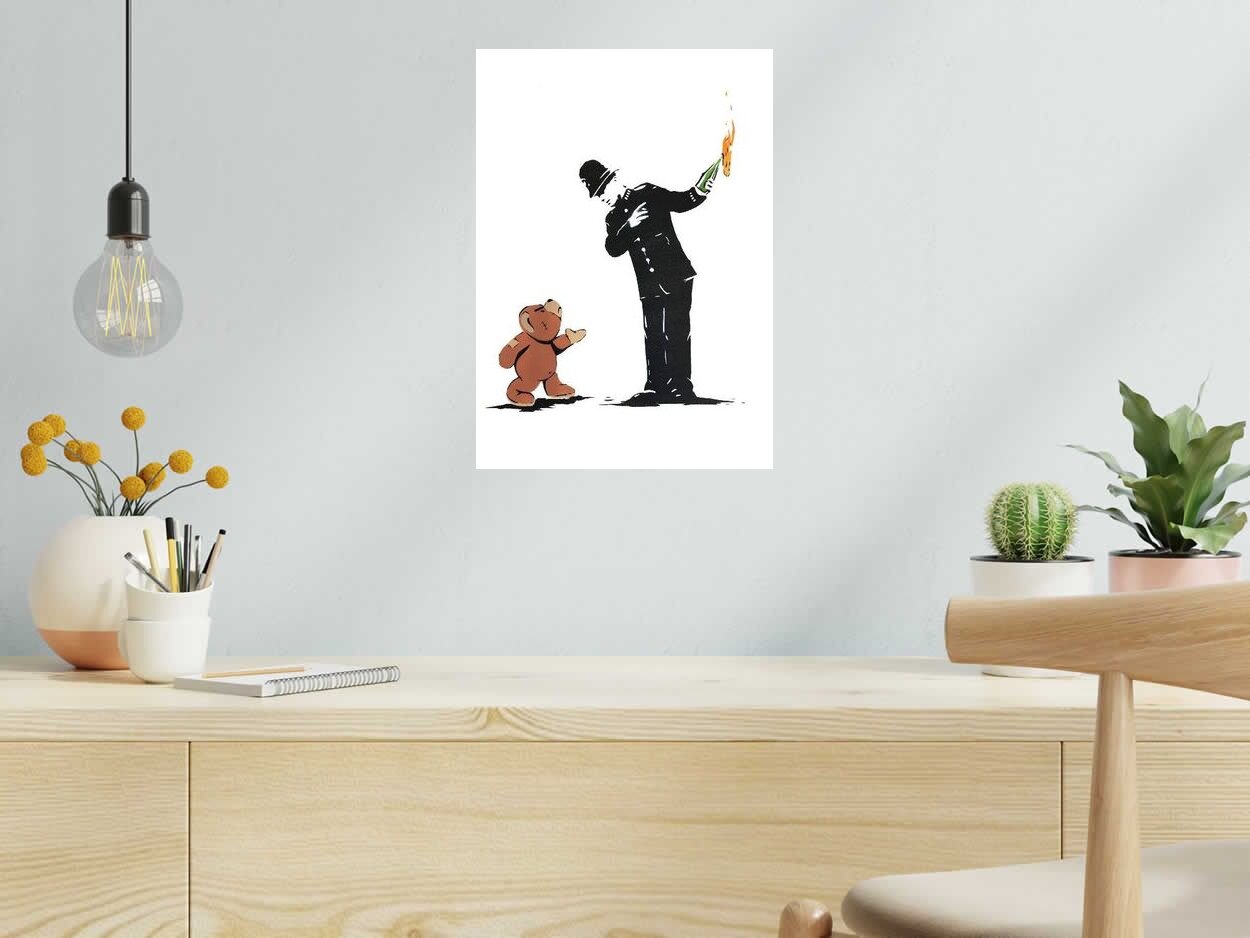 Estampe IT'S MINE I de CANNED dans un intérieur – 29 × 42 cm