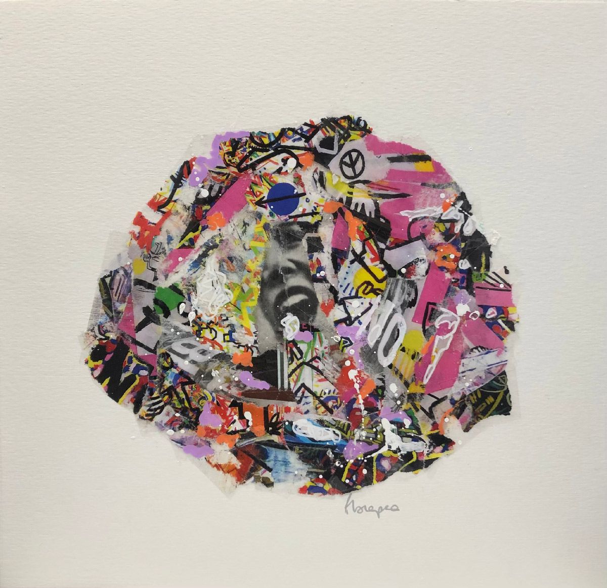 Estampe street art petit format Brenda – FLOREPEA – 24 × 24 cm