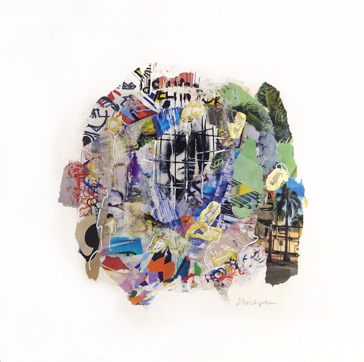 Estampe street art petit format Brian J – FLOREPEA – 24 × 24 cm