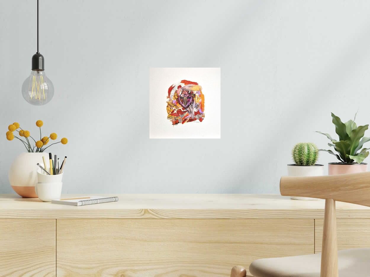 Estampe Carmen de FLOREPEA dans un intérieur – 24 × 24 cm