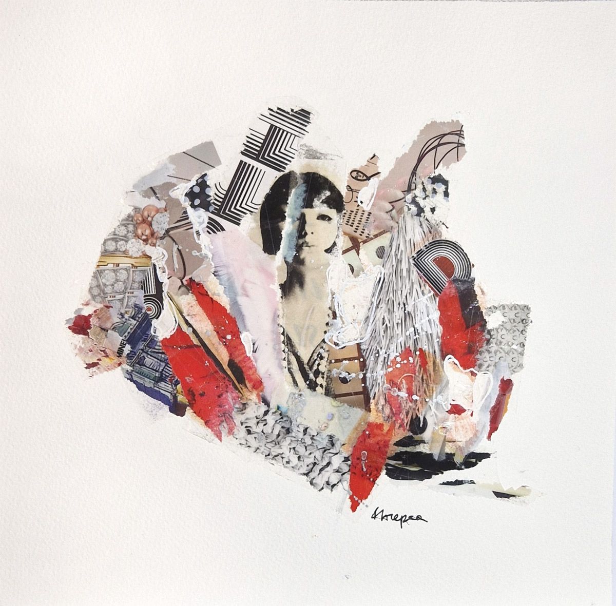 Estampe street art petit format Louise – FLOREPEA – 24 × 24 cm
