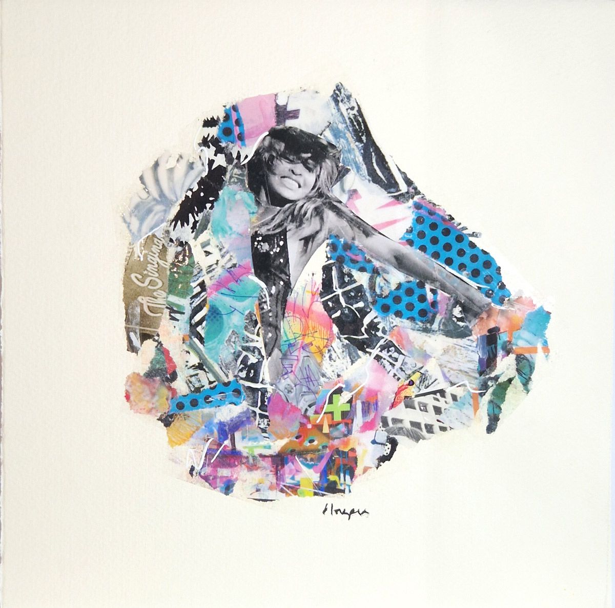 Estampe street art petit format Tina – FLOREPEA – 24 × 24 cm