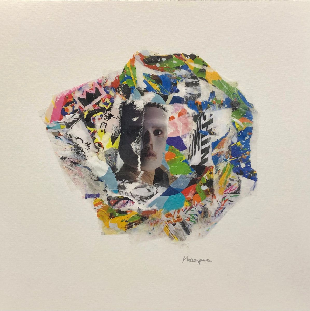 Estampe street art petit format Vera – FLOREPEA – 24 × 24 cm