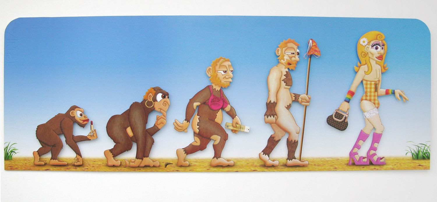 Tableau de L'ARTISTE PITRE a pour titre  Evolution style figuratif, graphique dim : L'ARTISTE PITREprix:1560