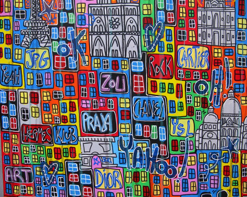 Tableau de RICO SAB a pour titre  Free paris style street pop art dim : RICO SABprix:800