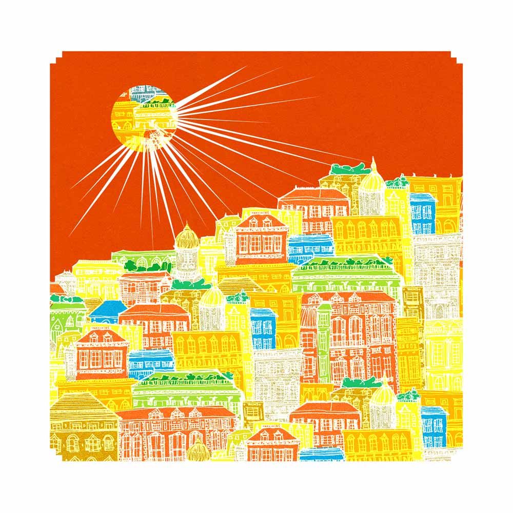 Editions d'art de JULIE ZEITLINE a pour titre  Genova style figuratif, graphique dim : JULIE ZEITLINEprix:30