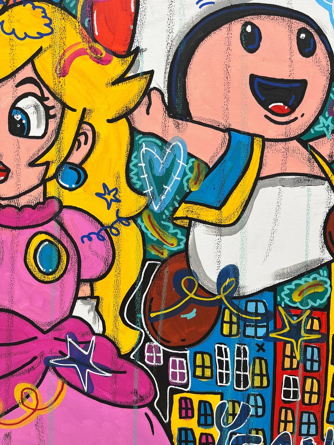 Tableau de RICO SAB a pour titre  Good Vibes Only style street pop art, street art dim : RICO SABprix:800