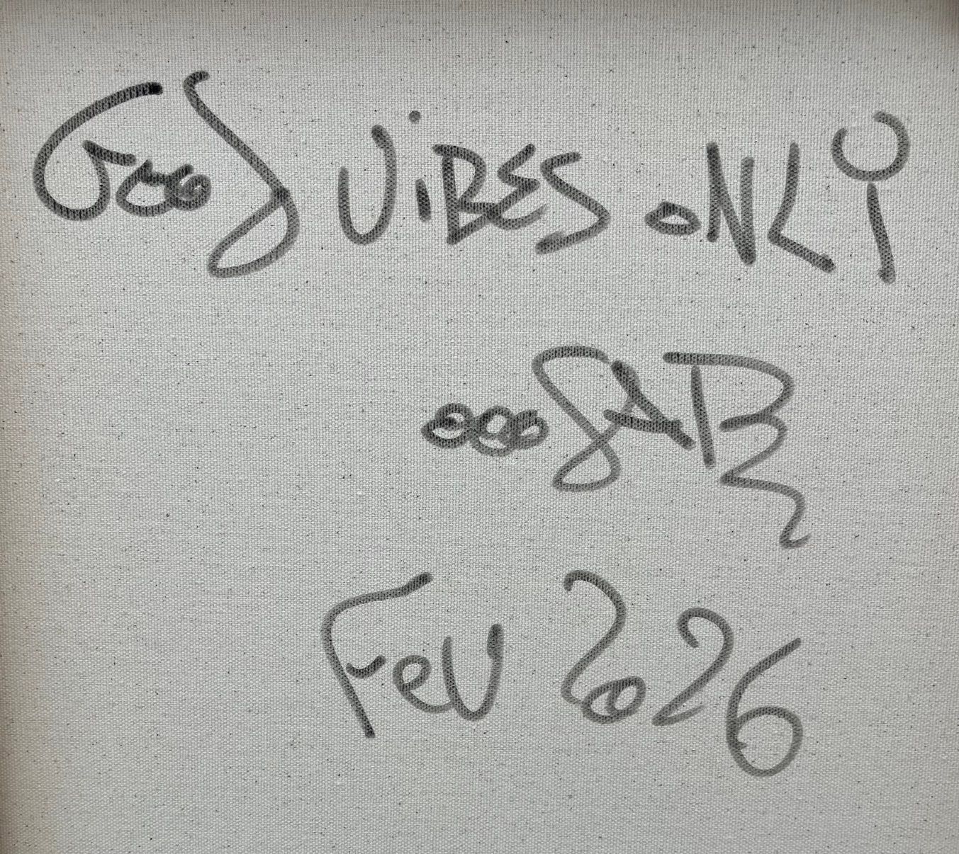 Tableau de RICO SAB a pour titre  Good Vibes Only style street pop art, street art dim : RICO SABprix:800