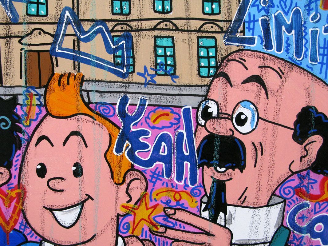 Tableau de RICO SAB a pour titre  Good vibes only style street pop art, street art dim : RICO SABprix:950