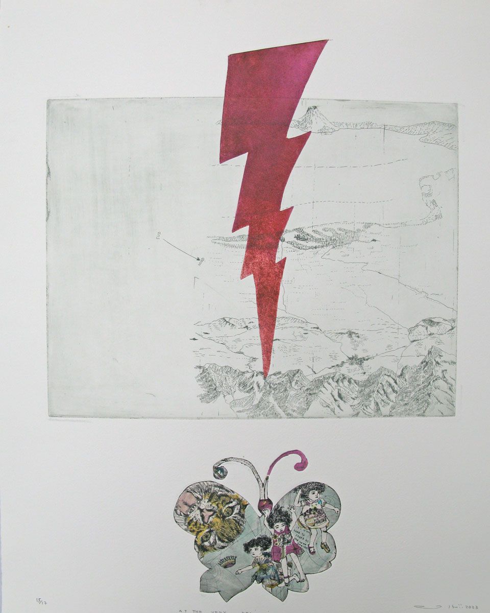 Gravure figuratif petit format AT THE VERY BEGINNING – ATSUKO ISHII – 40 × 50 cm