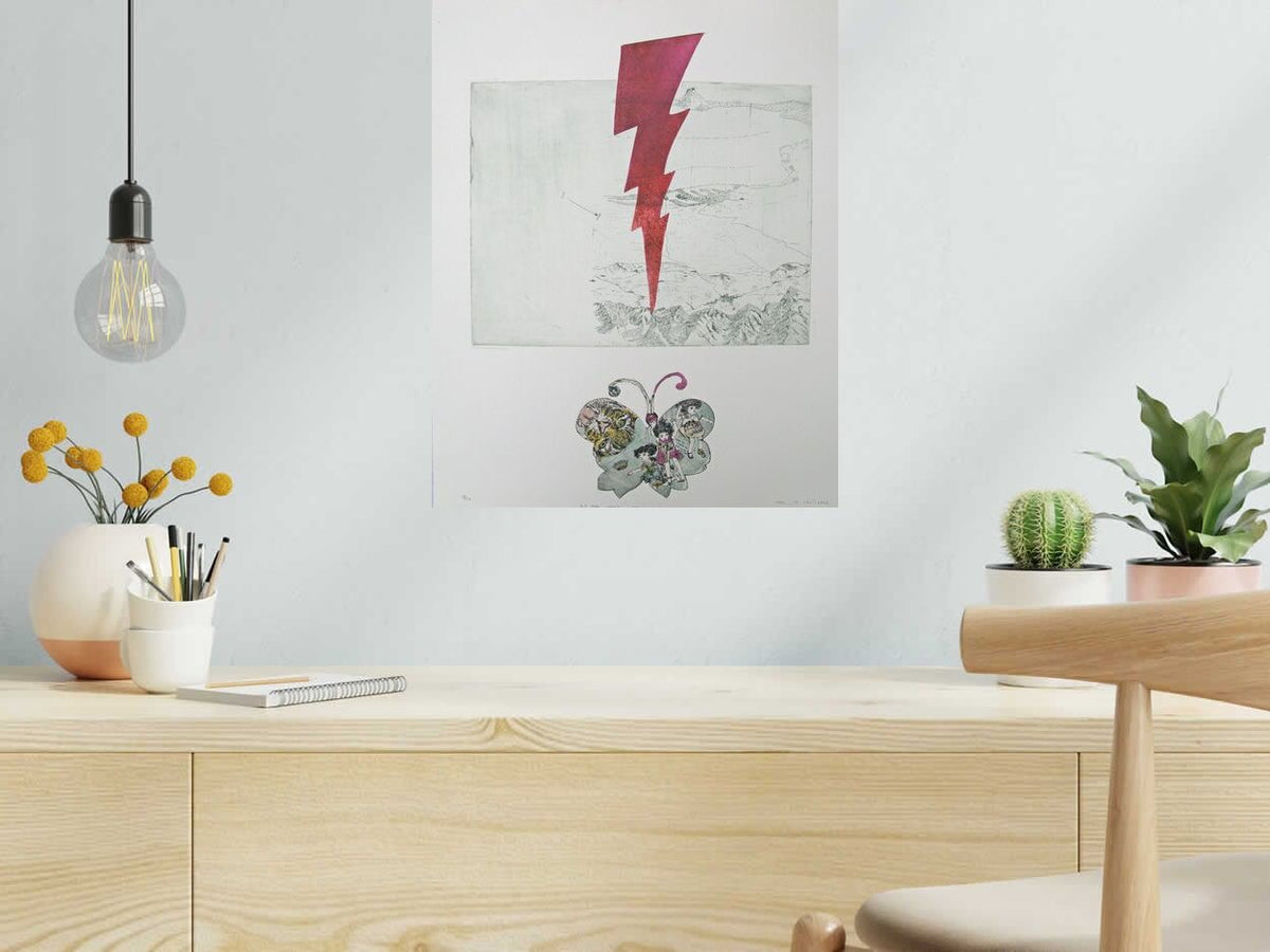 Gravure AT THE VERY BEGINNING de ATSUKO ISHII dans un intérieur – 40 × 50 cm