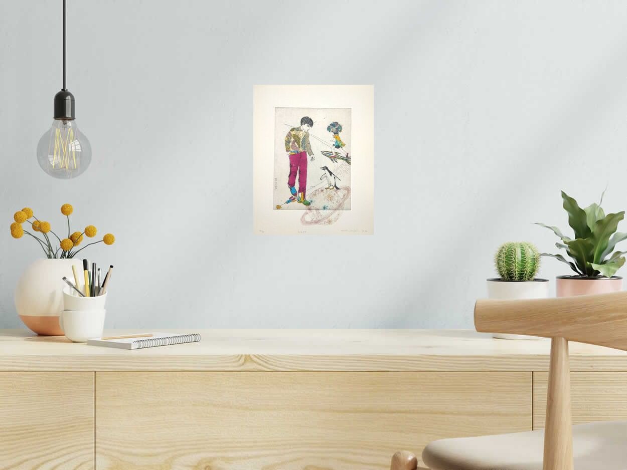 Gravure NEXT de ATSUKO ISHII dans un intérieur – 24 × 30 cm