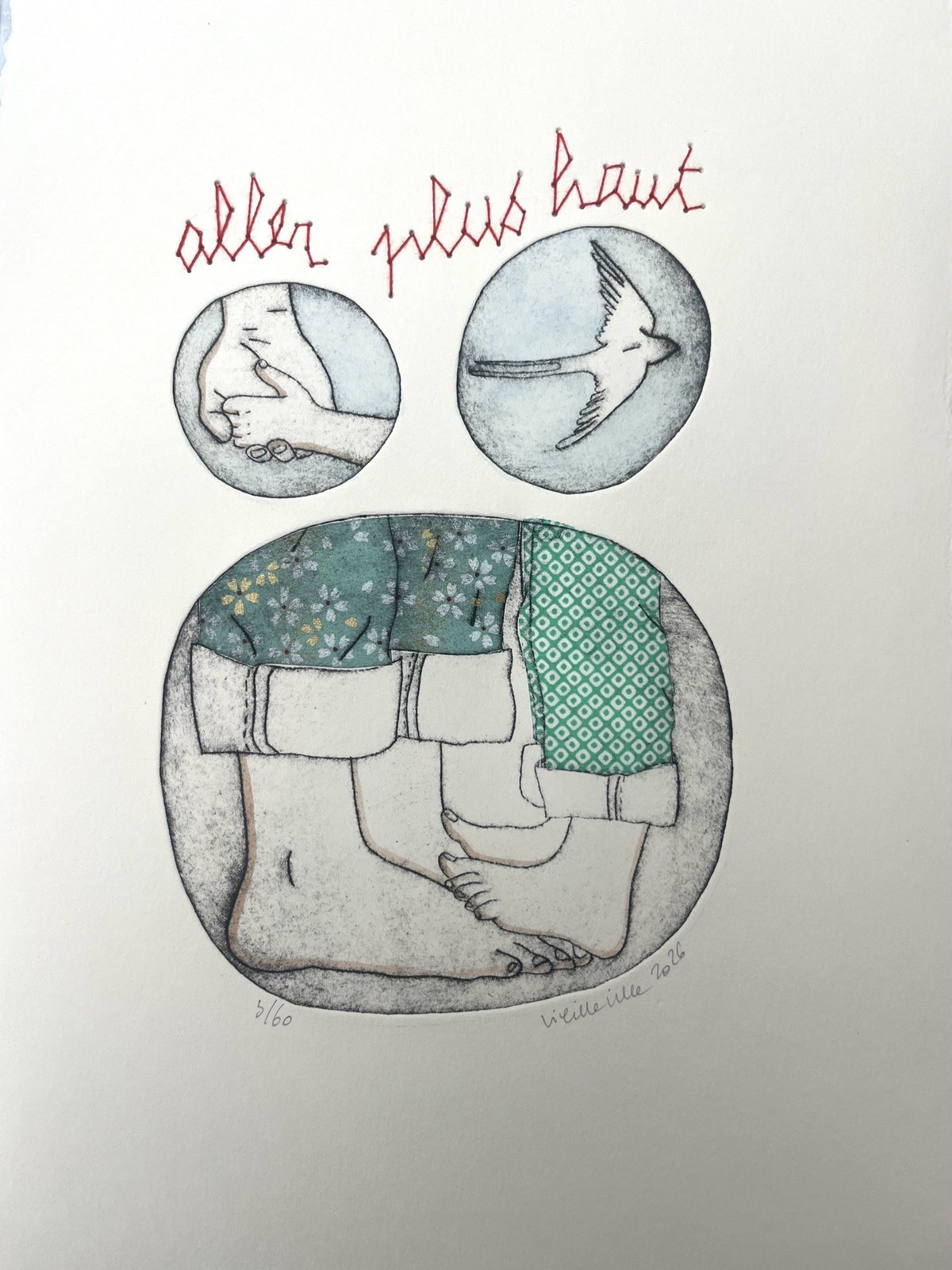 Gravure figuratif petit format Aller plus haut - 5/60 – NAVIEILLEVILLE – 27 × 18 cm