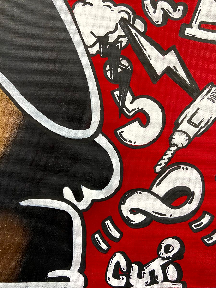 Tableau de GUTI a pour titre  Grinch style street art dim : GUTIprix:250