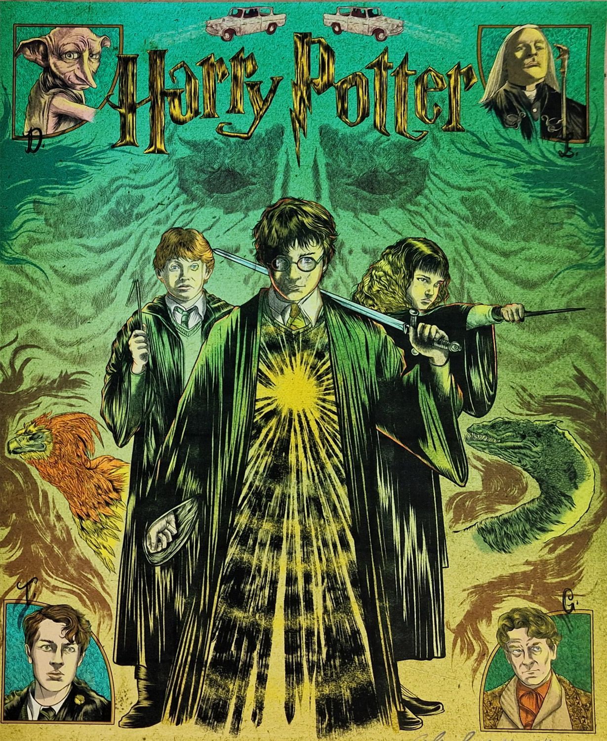 Editions d'art de Carlos Olmo a pour titre  Harry potter 2 style figuratif dim : Carlos Olmoprix:80