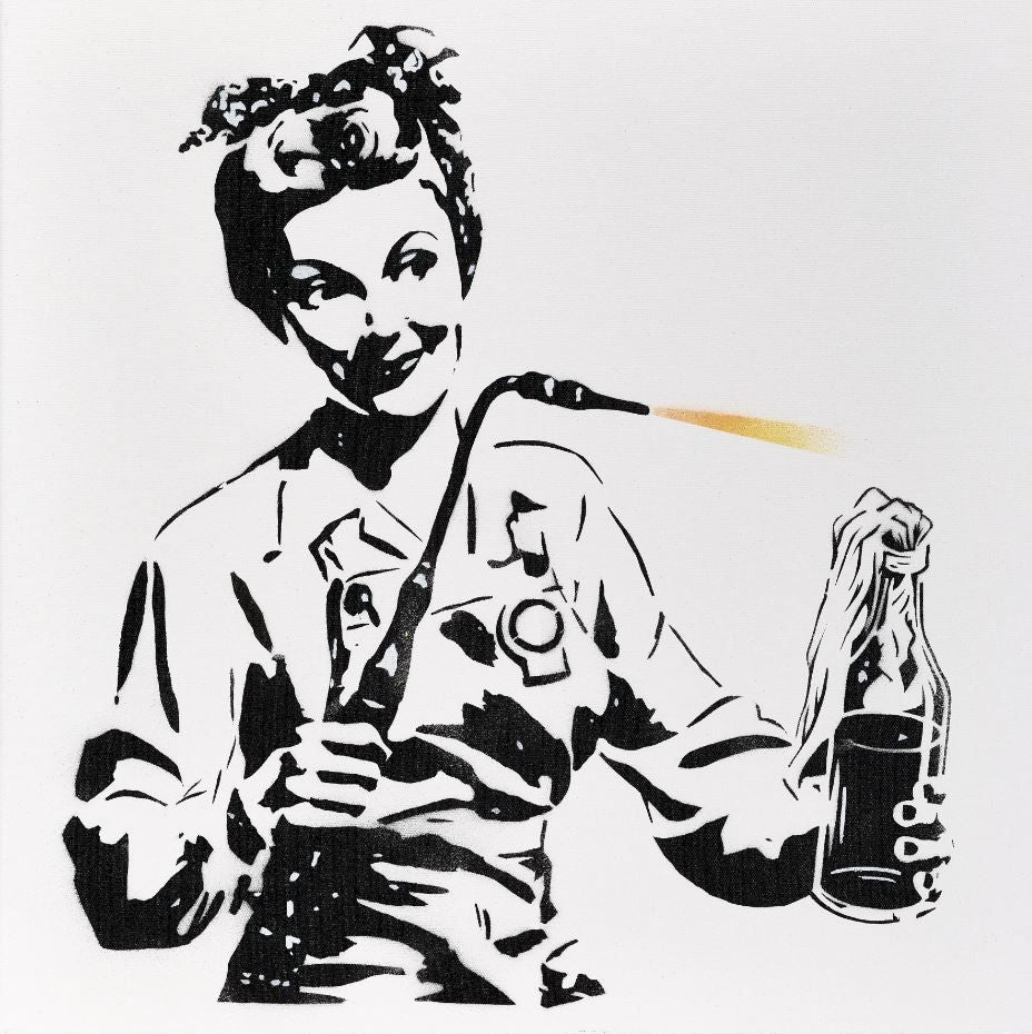 Editions d'art de CANNED a pour titre  House wife 2 style graffiti dim : CANNEDprix:70