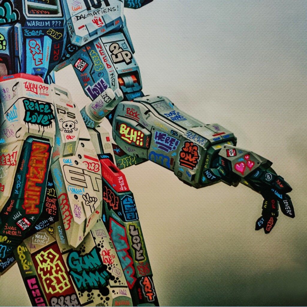 Editions d'art de BLACH a pour titre  Gundam Power style street art dim : BLACHprix:150