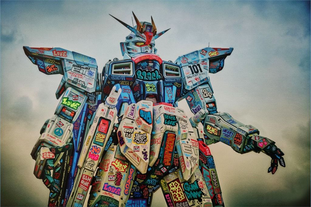 Editions d'art de BLACH a pour titre  Gundam Power style street art dim : BLACHprix:150