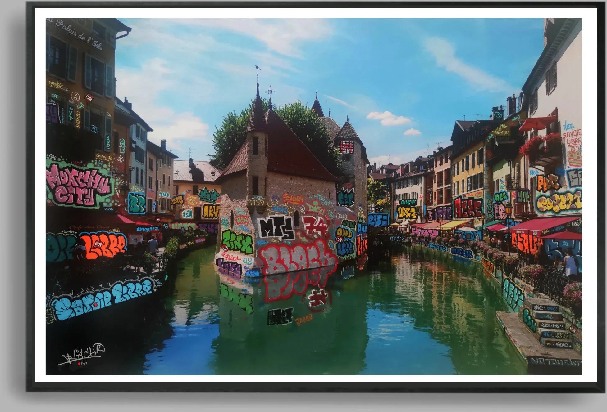 Editions d'art de BLACH a pour titre  Annecy style street art dim : BLACHprix:100