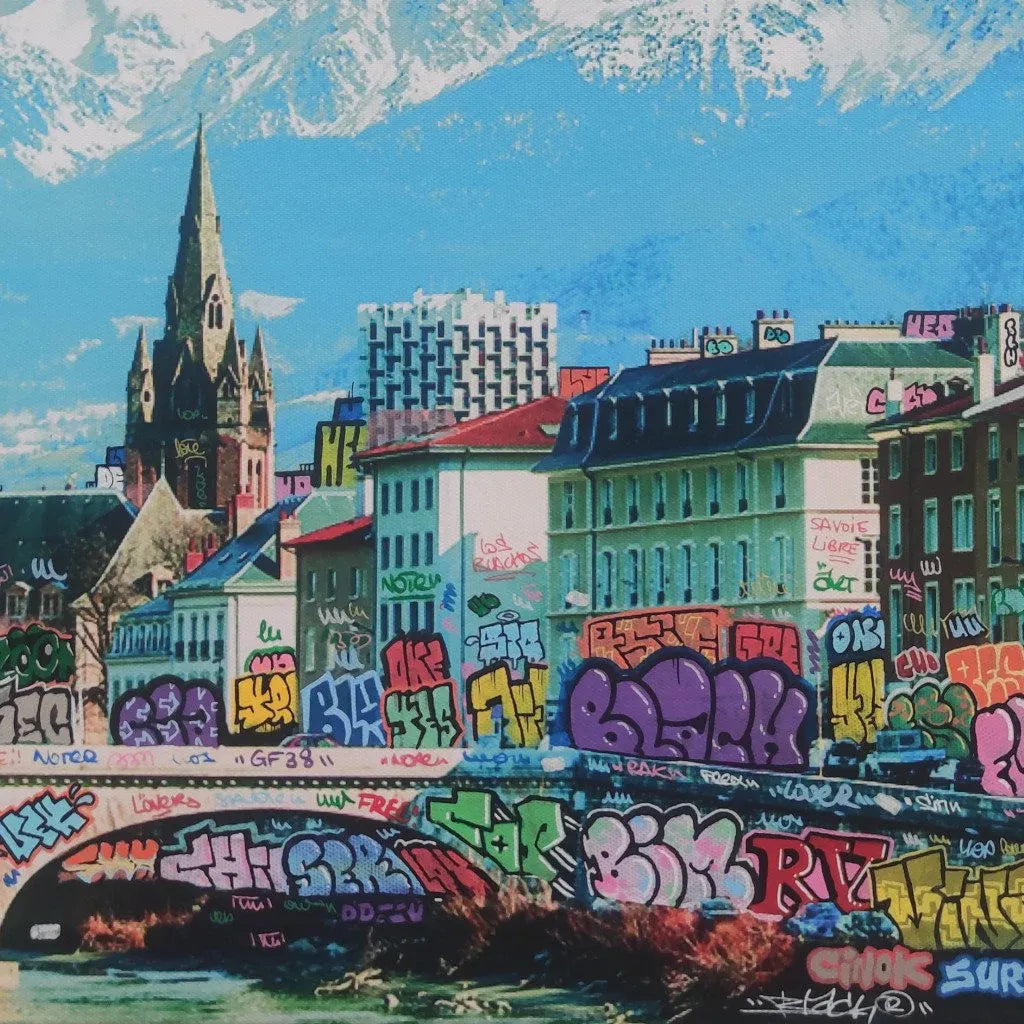Editions d'art de BLACH a pour titre  Grenoble style street art dim : BLACHprix:100