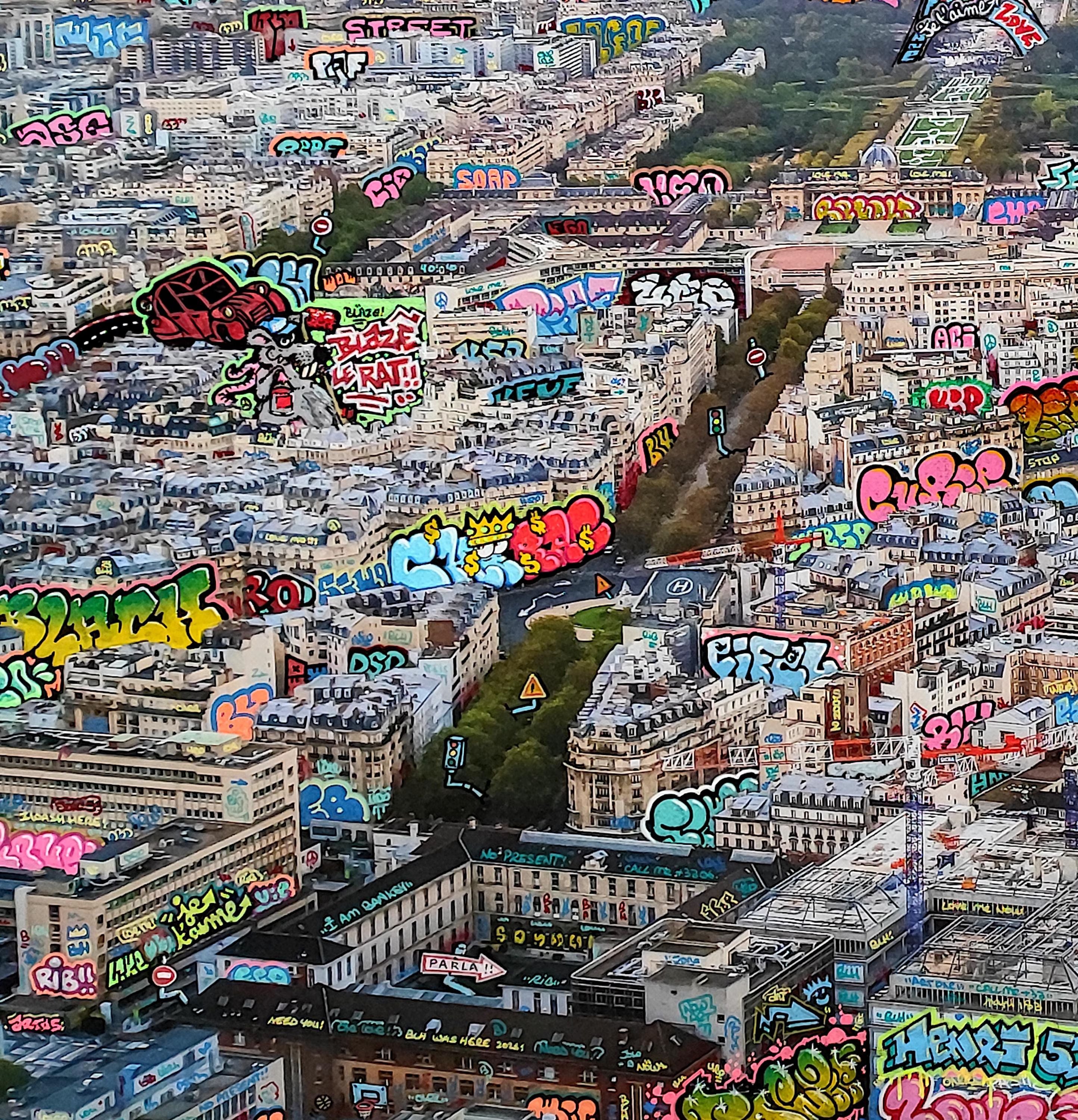 Editions d'art de BLACH a pour titre  Paris Blaze style graffiti, street art dim : BLACHprix:220