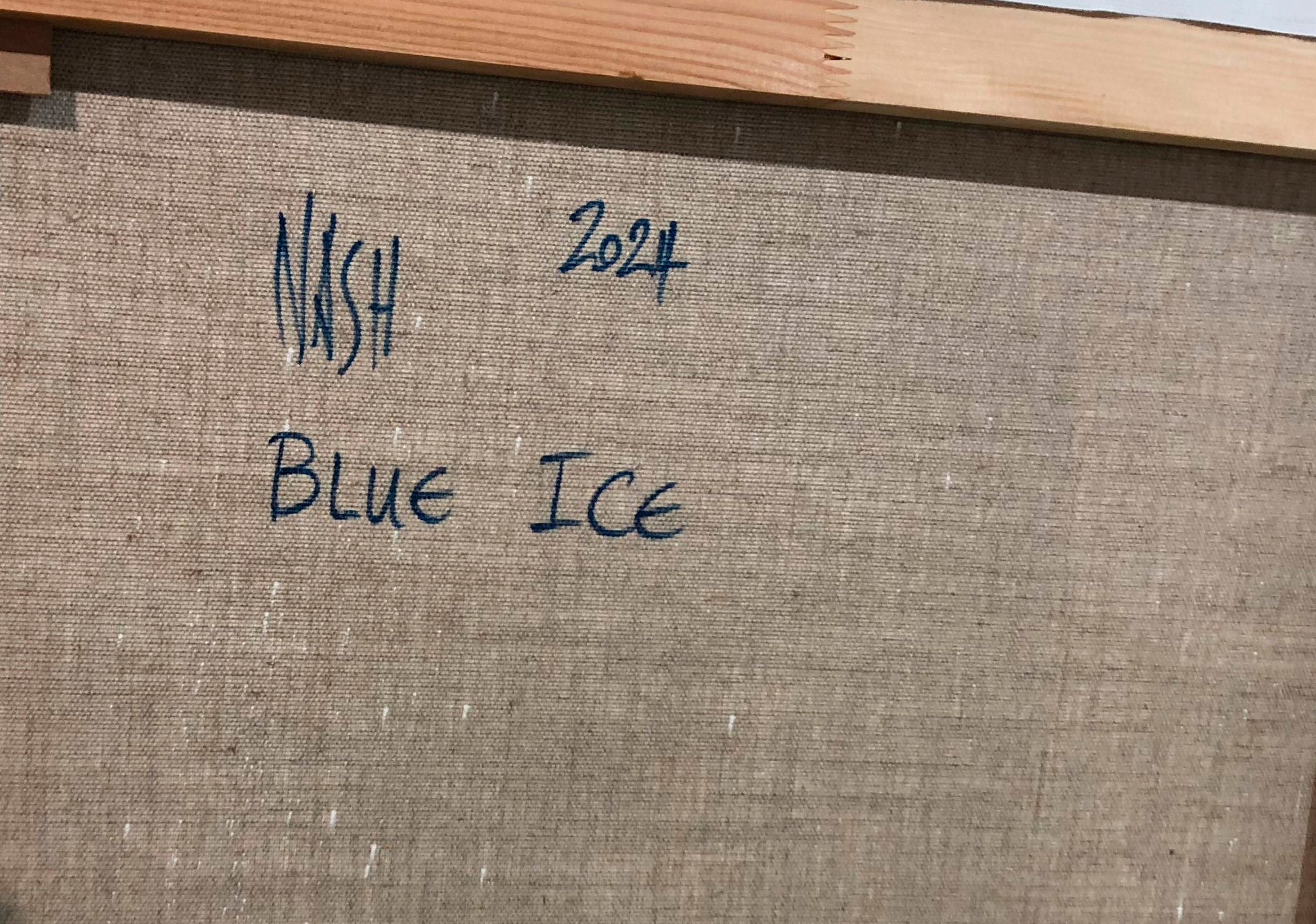 Tableau de NASH a pour titre  Blue ice style abstrait dim : NASHprix:1400
