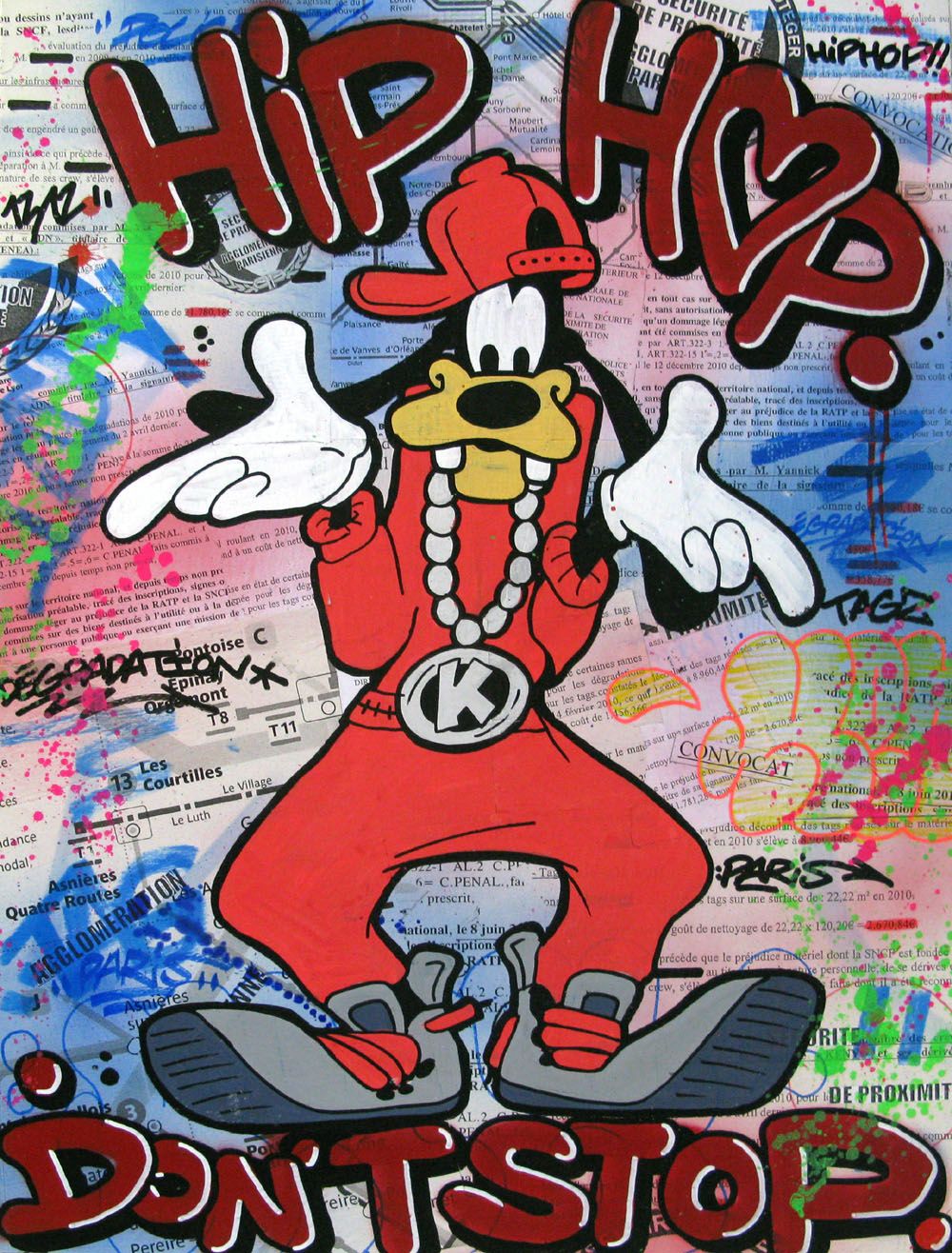 Tableau de KENY a pour titre  Hip Hop style graffiti, street art dim : KENYprix:450