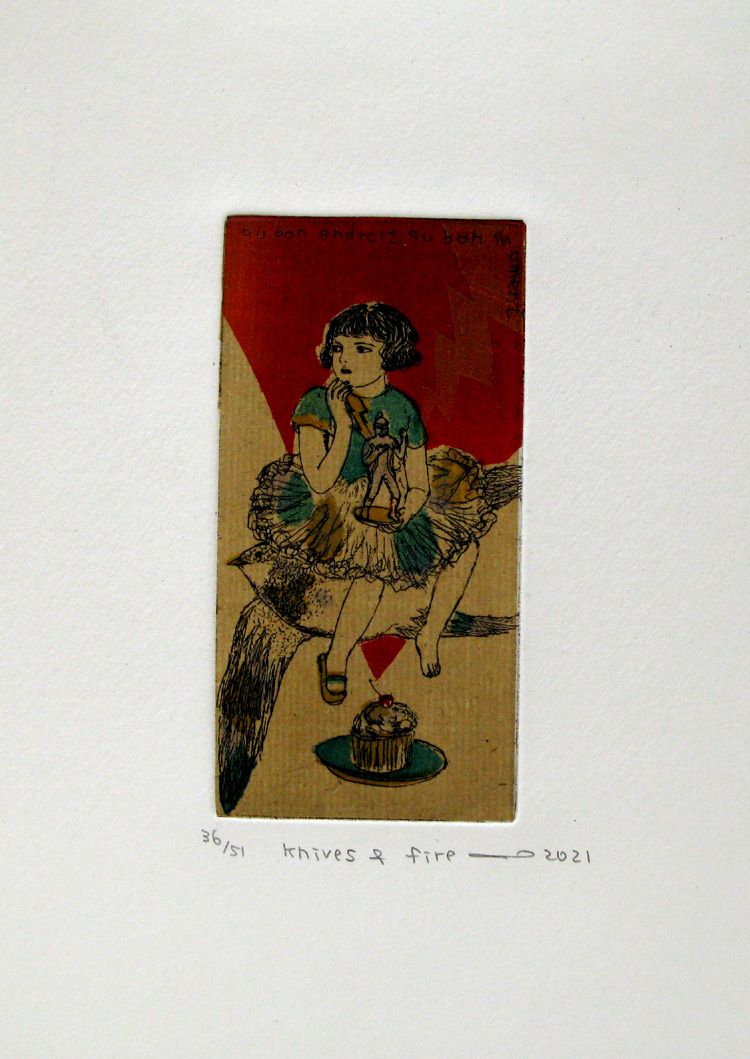 Editions d'art de ATSUKO ISHII a pour titre  Knives & Fire style figuratif dim : ATSUKO ISHIIprix:40