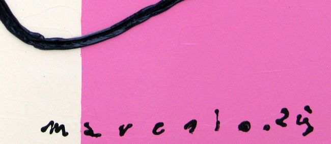 Tableau de MARCELLO CID SAINT JEAN a pour titre  Las verdades verdadas style abstrait dim : MARCELLO CID SAINT JEANprix:850