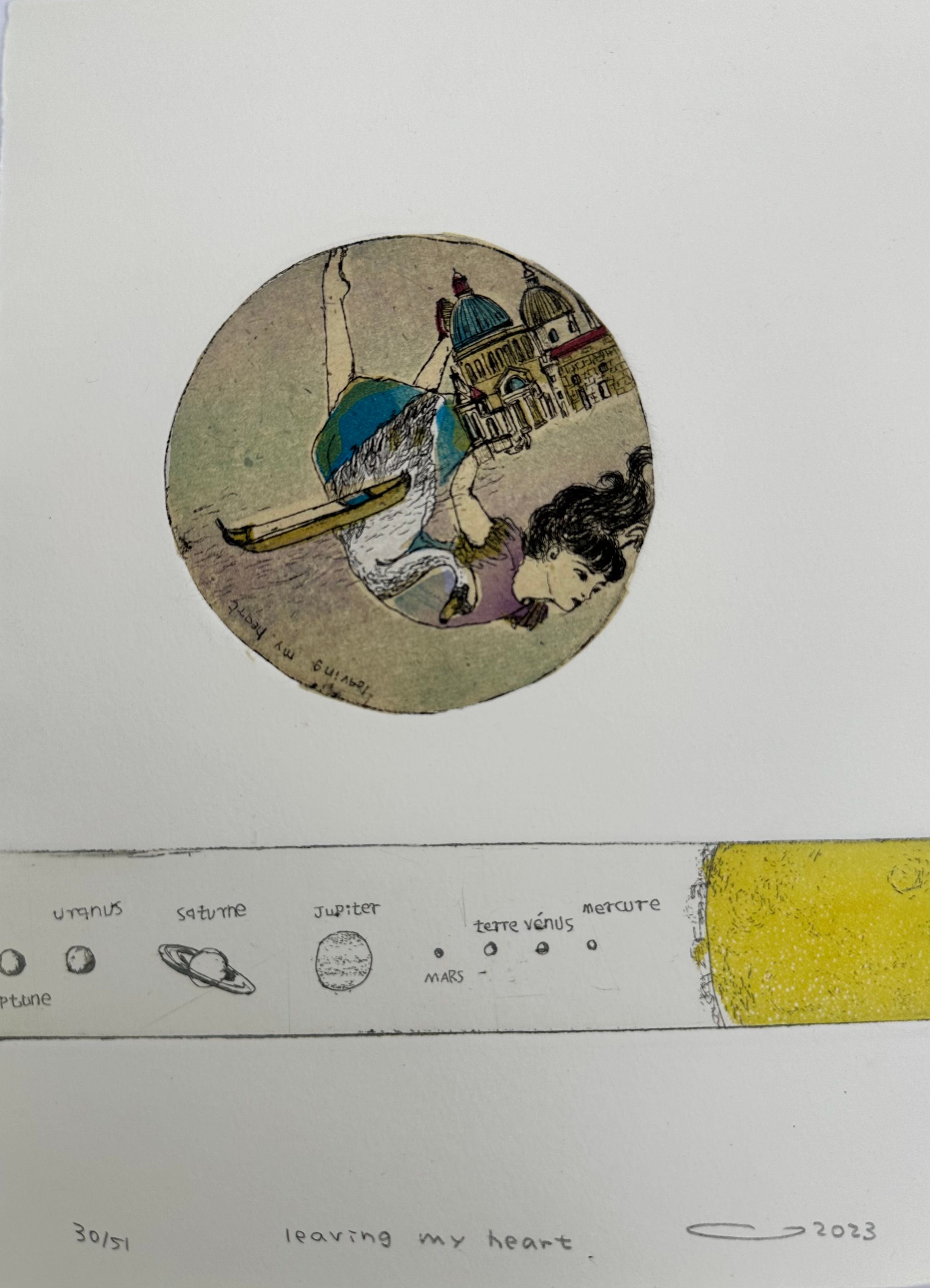 Editions d'art de ATSUKO ISHII a pour titre  Leaving my heart style figuratif dim : ATSUKO ISHIIprix:60