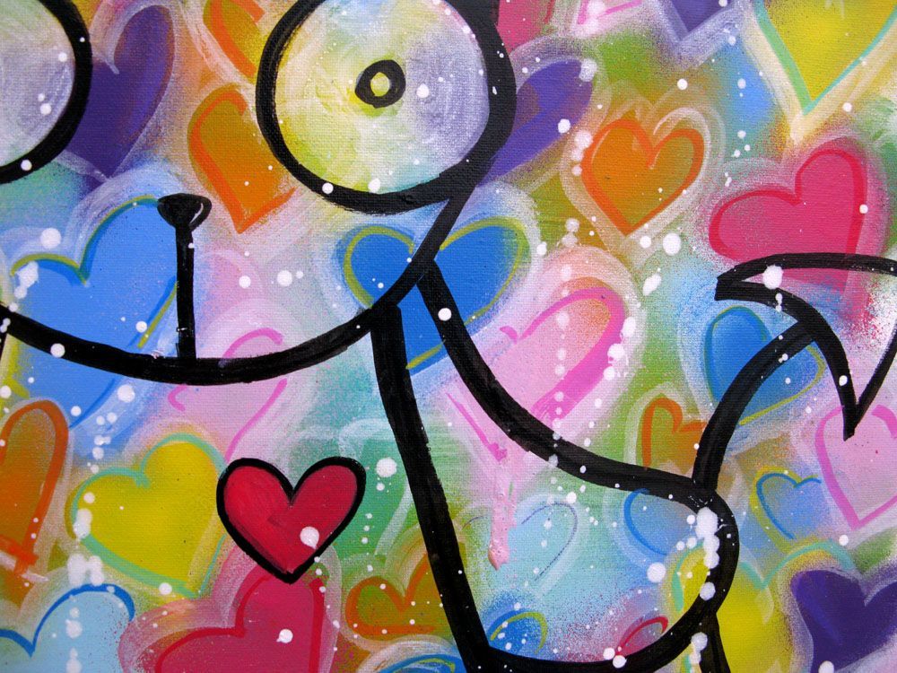 Tableau de LUSSY a pour titre  lussy cat eyes style graffiti, street pop art dim : LUSSYprix:340