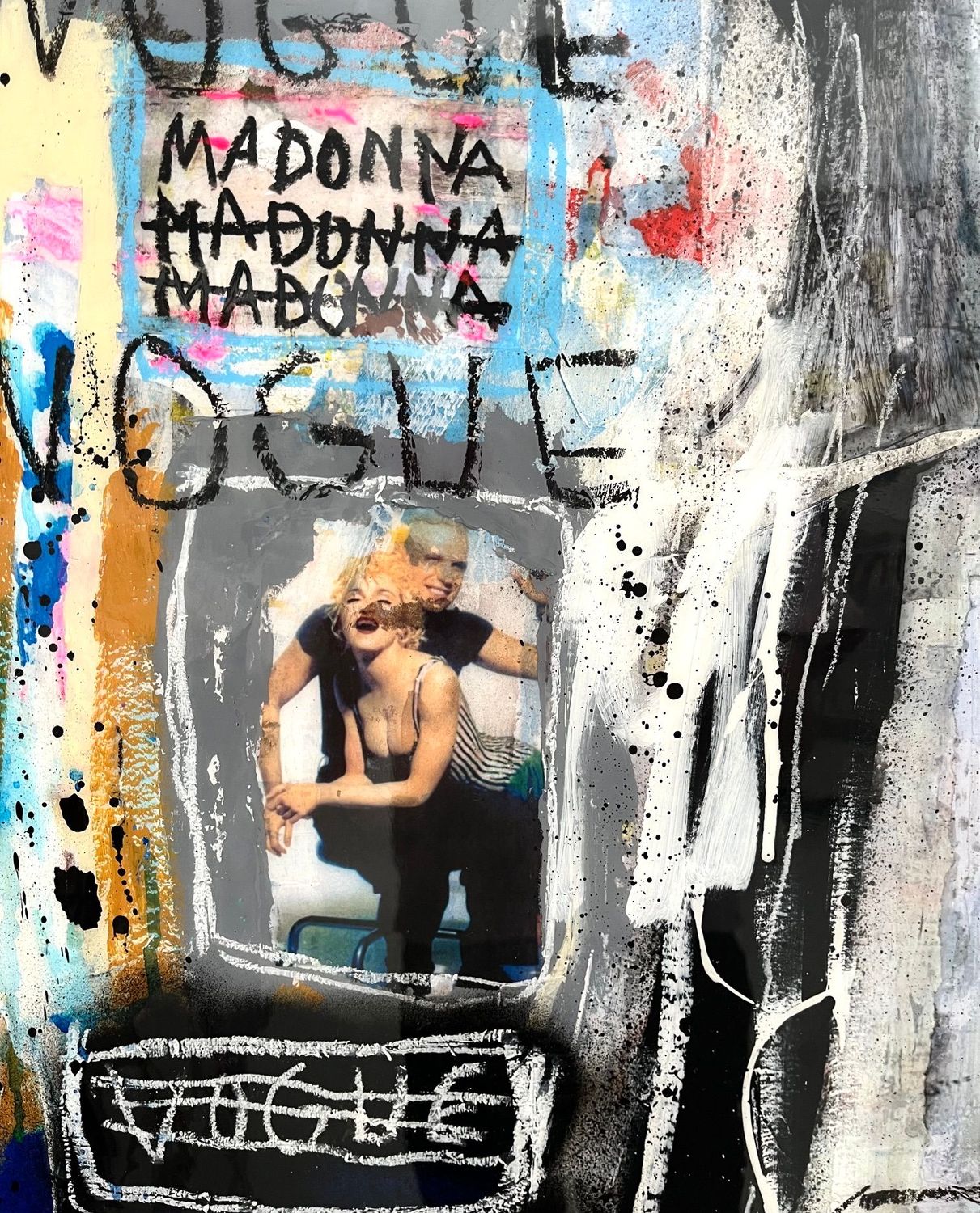 Tableau de THIERRY RASINE a pour titre  Madonna style street pop art dim : THIERRY RASINEprix:1400