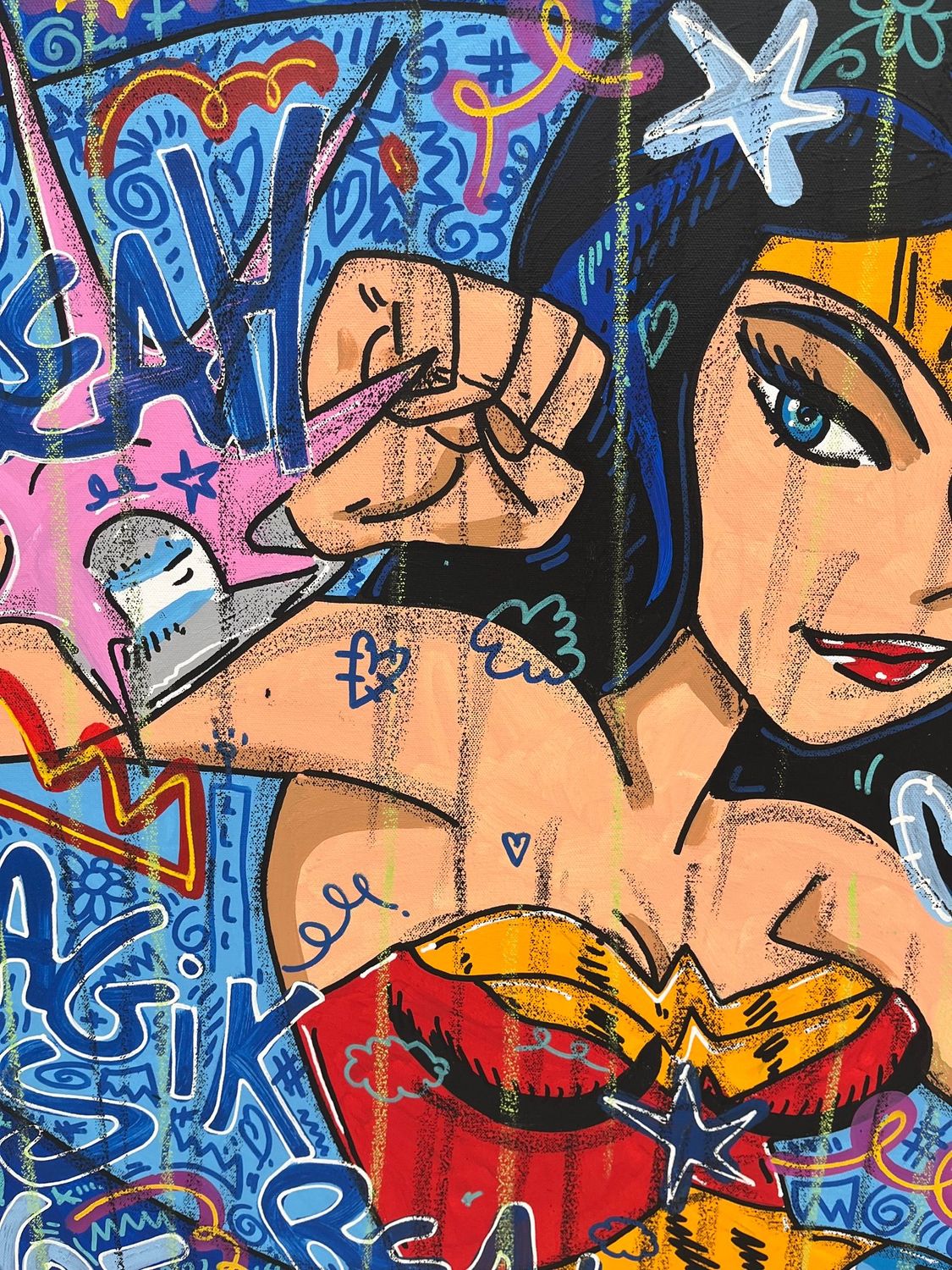 Tableau de RICO SAB a pour titre  Magik is real style street pop art, street art dim : RICO SABprix:600