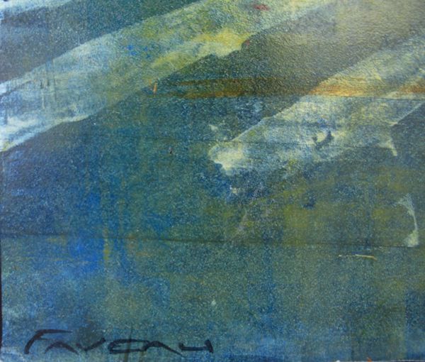 Tableau de ADRIEN FAVEAU a pour titre  Manhattan Blue night style figuratif, graphique dim : ADRIEN FAVEAUprix:2500