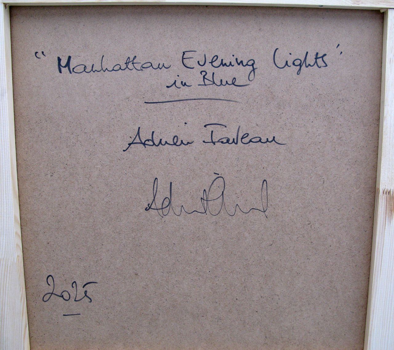 Tableau de ADRIEN FAVEAU a pour titre  Manhattan evening lights style figuratif, graphique dim : ADRIEN FAVEAUprix:3200