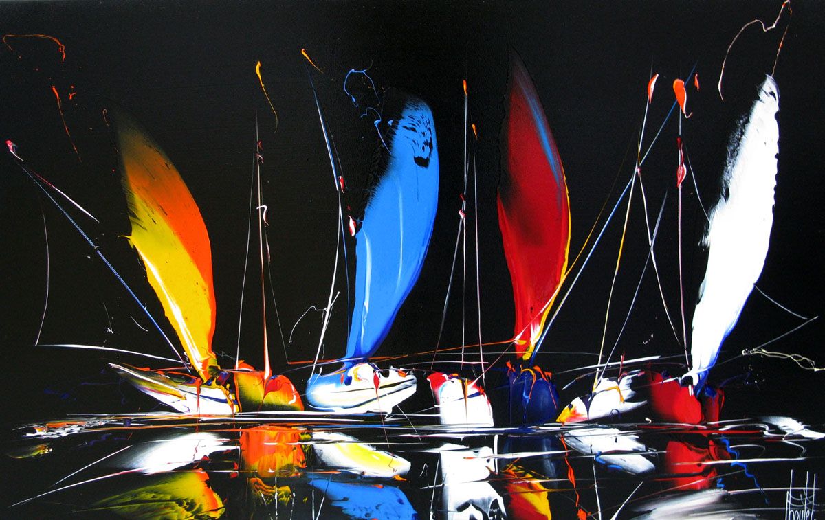 Tableau de F. BOUTET a pour titre  MARINE ABSTRAITE 2023-06 style abstrait dim : F. BOUTETprix:800