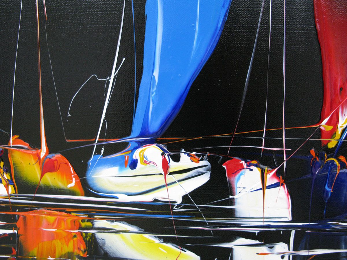 Tableau de F. BOUTET a pour titre  MARINE ABSTRAITE 2023-06 style abstrait dim : F. BOUTETprix:800