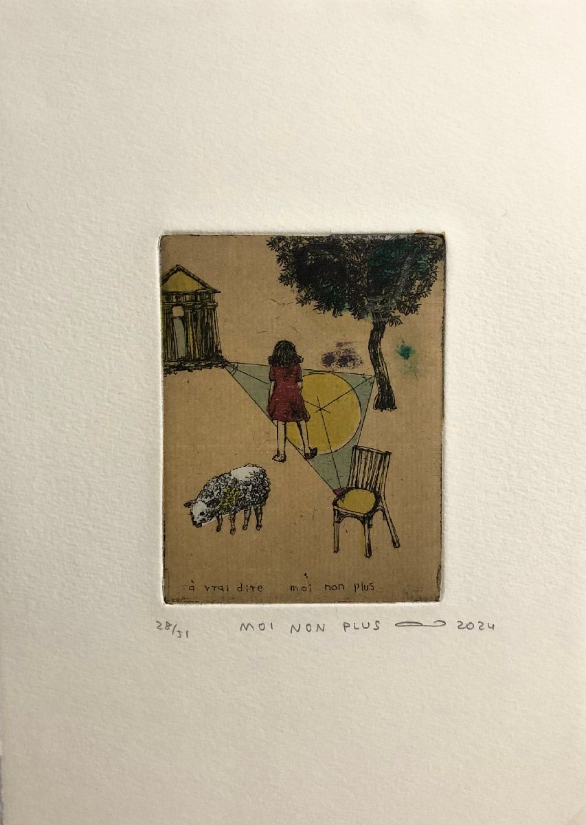 Editions d'art de ATSUKO ISHII a pour titre  moi non plus style figuratif dim : ATSUKO ISHIIprix:40