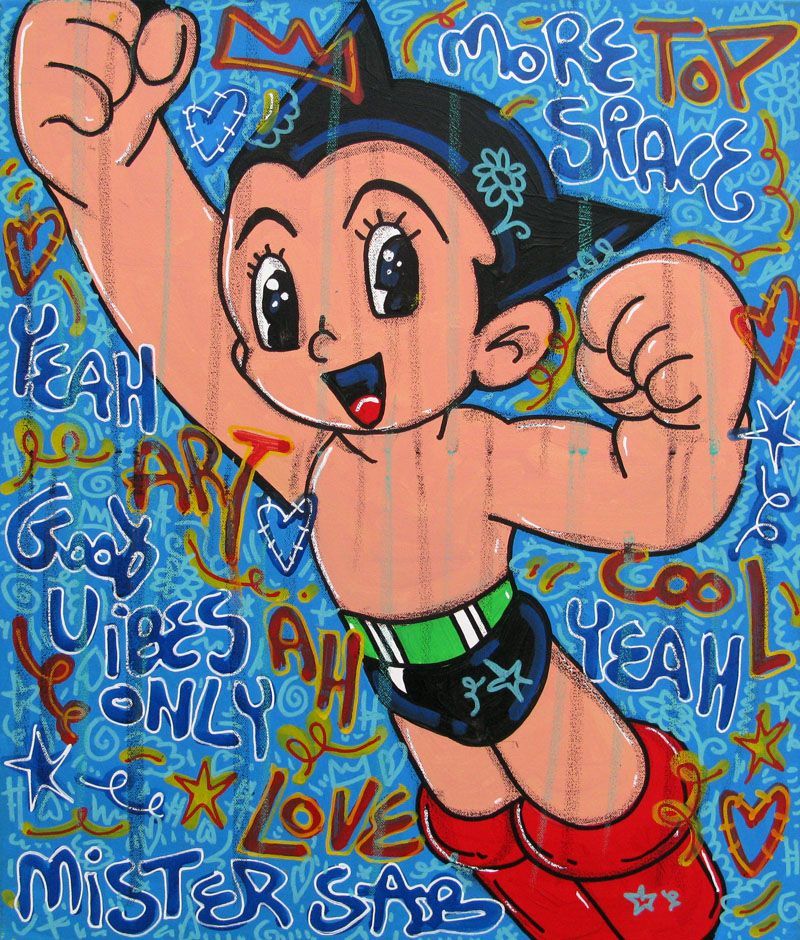 Tableau de RICO SAB a pour titre  More Space style street pop art, street art dim : RICO SABprix:290