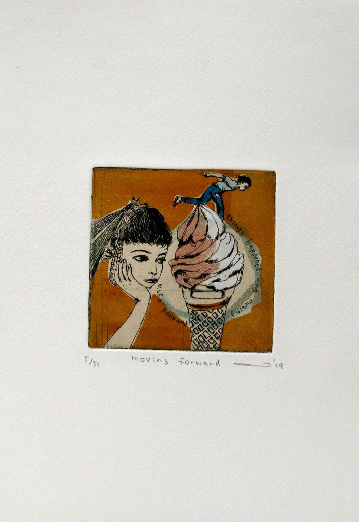 Dessin de ATSUKO ISHII a pour titre  MOVING FORWARD style figuratif dim : ATSUKO ISHIIprix:40