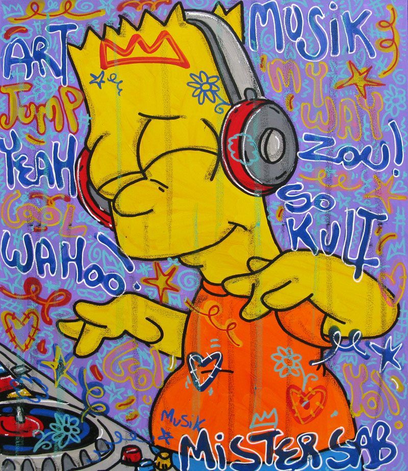 Tableau de RICO SAB a pour titre  Musik my way style street pop art, street art dim : RICO SABprix:290