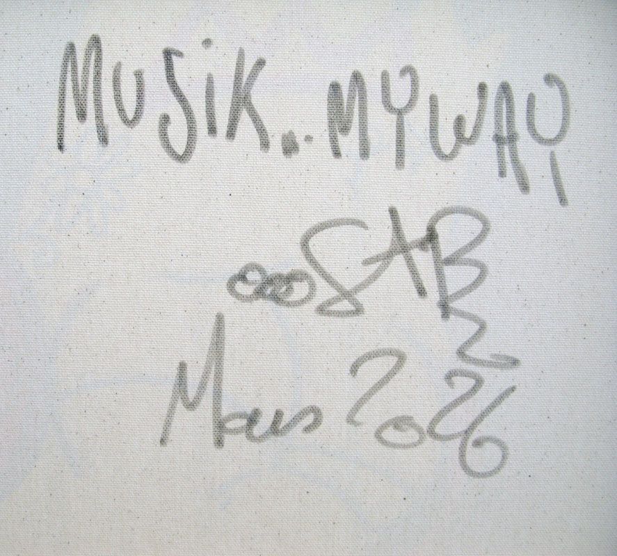 Tableau de RICO SAB a pour titre  Musik my way style street pop art, street art dim : RICO SABprix:290