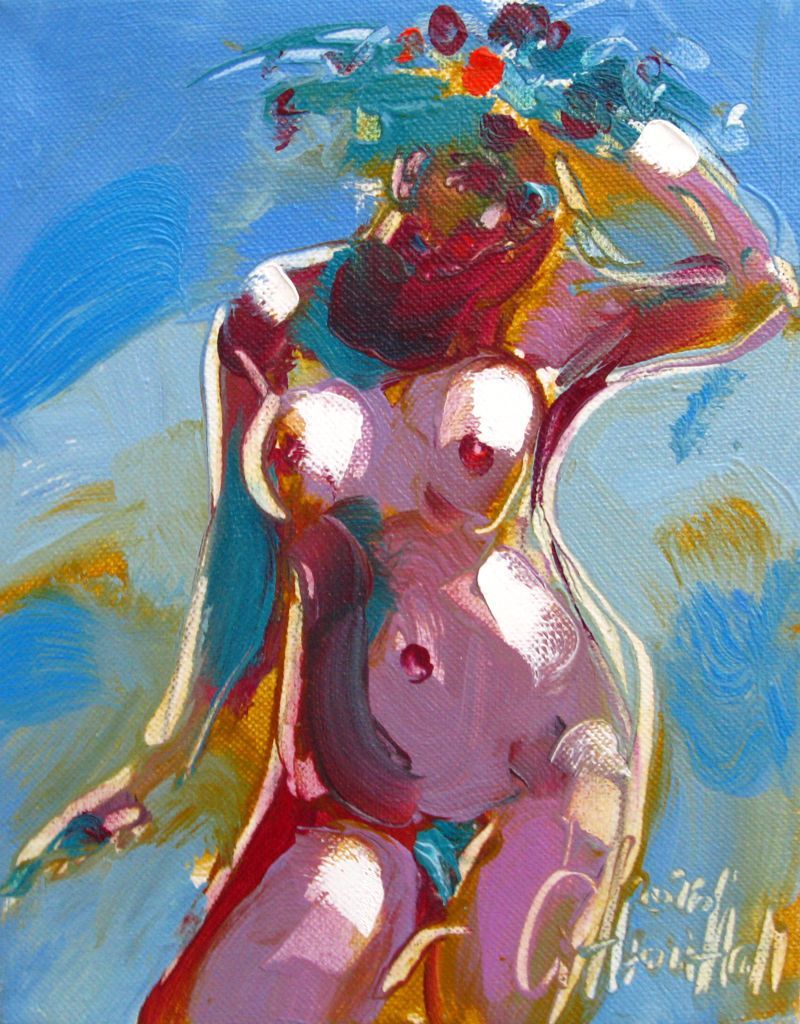 Tableau de OLENA SINIUHINA a pour titre  Nadin style figuratif dim : OLENA SINIUHINAprix:100