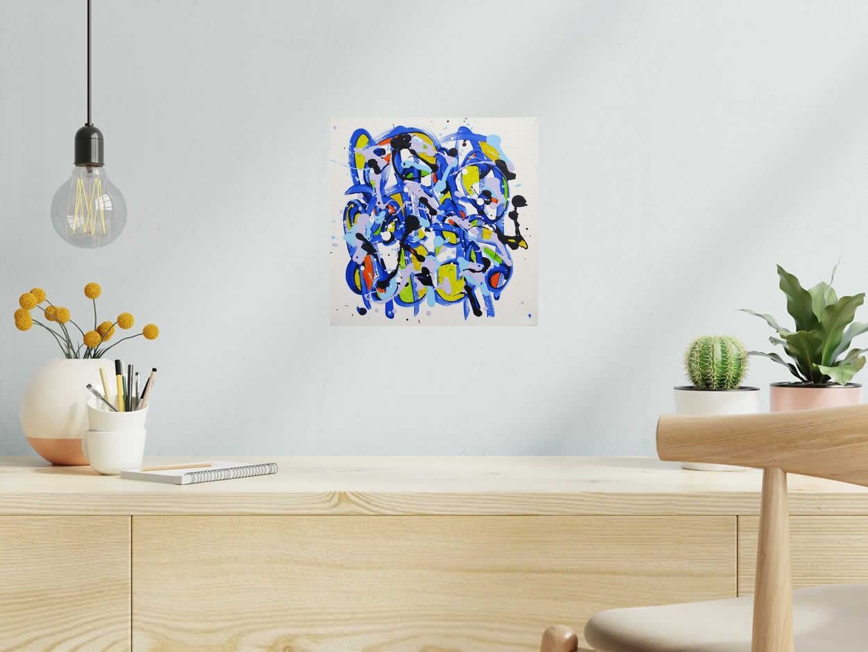 Tableau de STEPHANE RIME a pour titre  noname D13 style abstrait dim : STEPHANE RIMEprix:160