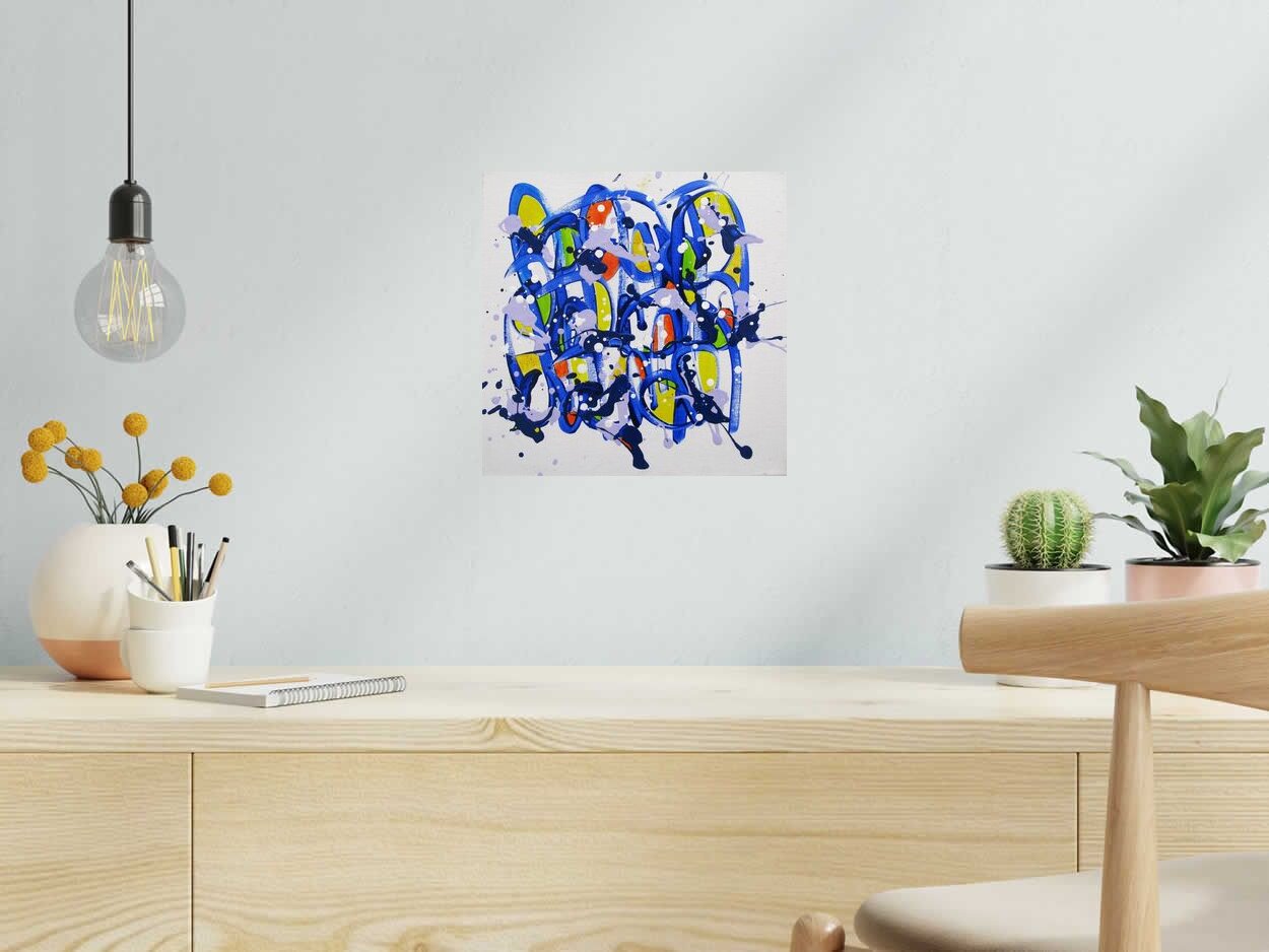 Tableau de STEPHANE RIME a pour titre  NO NAME D14 style abstrait dim : STEPHANE RIMEprix:160