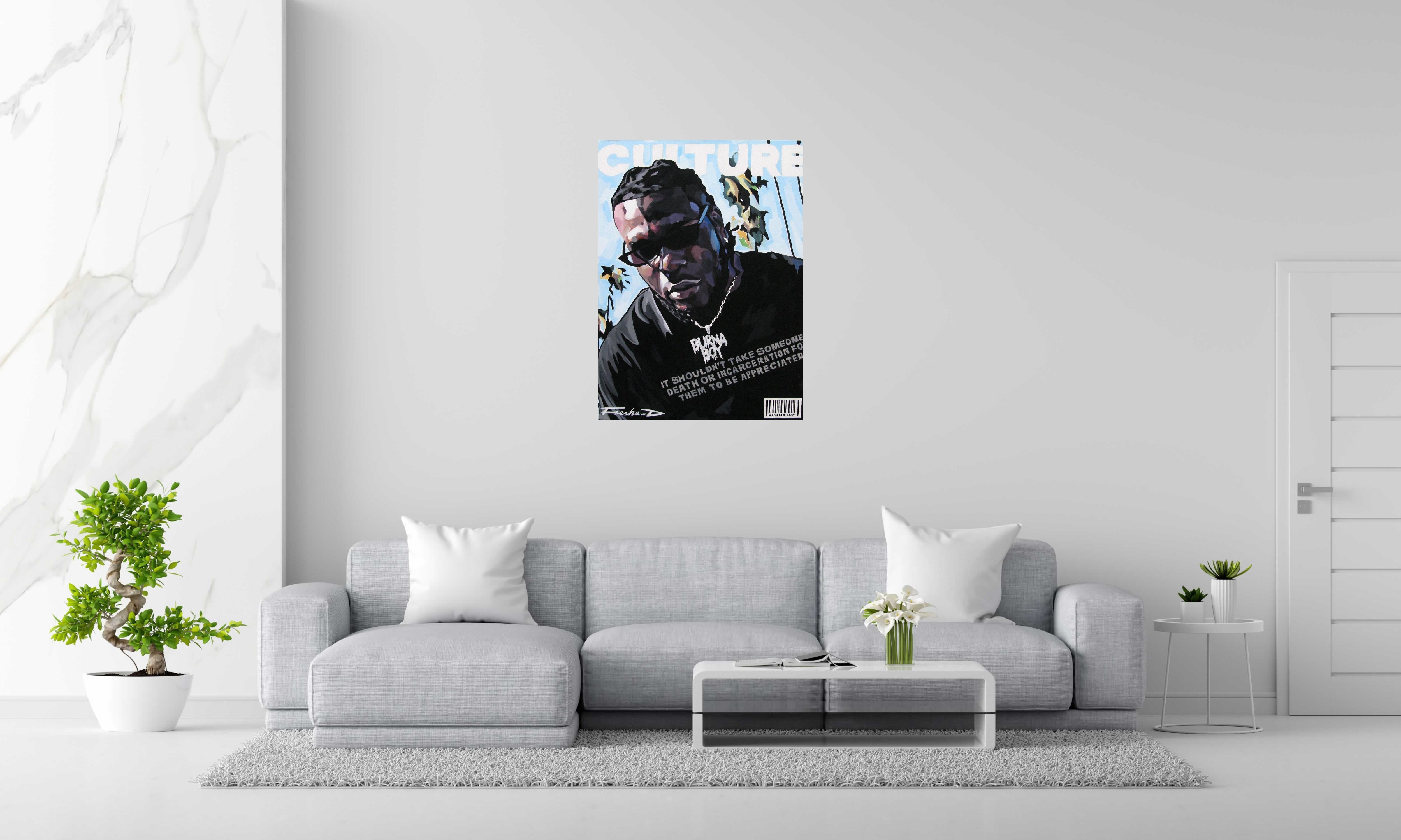 Tableau de FRESHA D a pour titre  Burna style figuratif dim : FRESHA Dprix:750